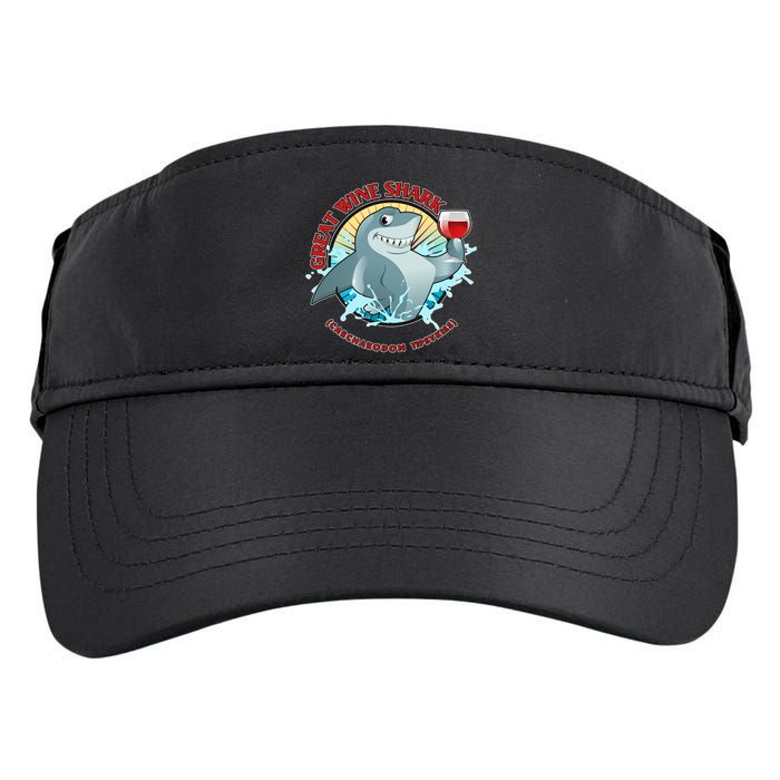 Funny Great Wine Shark Emblem Adult Drive Performance Visor