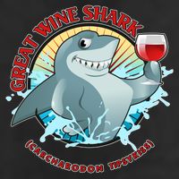 Funny Great Wine Shark Emblem Adult Drive Performance Visor