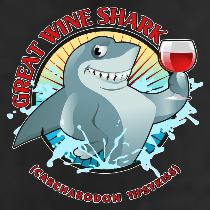 Funny Great Wine Shark Emblem Adult Drive Performance Visor