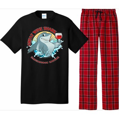 Funny Great Wine Shark Emblem Pajama Set