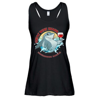 Funny Great Wine Shark Emblem Ladies Essential Flowy Tank