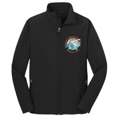 Funny Great Wine Shark Emblem Core Soft Shell Jacket