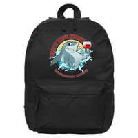 Funny Great Wine Shark Emblem 16 in Basic Backpack