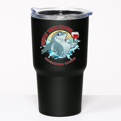 Funny Great Wine Shark Emblem Tumbler