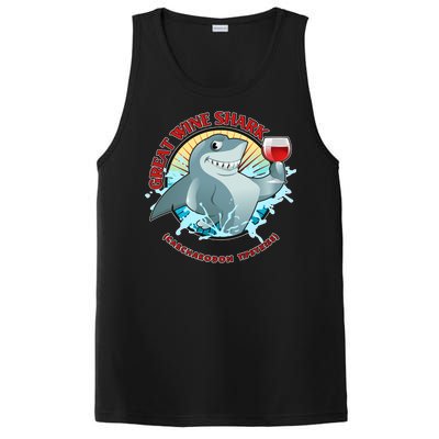 Funny Great Wine Shark Emblem PosiCharge Competitor Tank