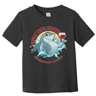 Funny Great Wine Shark Emblem Toddler T-Shirt
