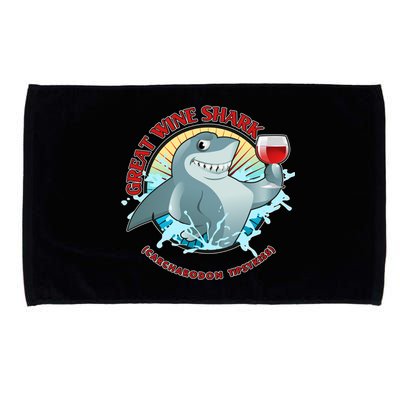 Funny Great Wine Shark Emblem Microfiber Hand Towel