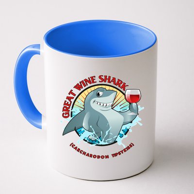 Funny Great Wine Shark Emblem Mug