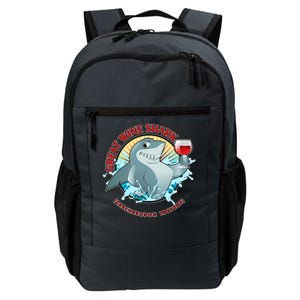 Funny Great Wine Shark Emblem Daily Commute Backpack