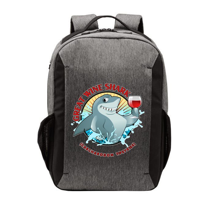 Funny Great Wine Shark Emblem Vector Backpack
