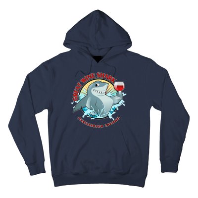 Funny Great Wine Shark Emblem Hoodie