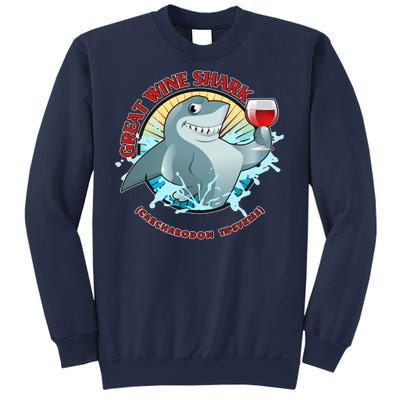 Funny Great Wine Shark Emblem Sweatshirt