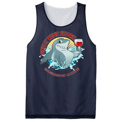 Funny Great Wine Shark Emblem Mesh Reversible Basketball Jersey Tank