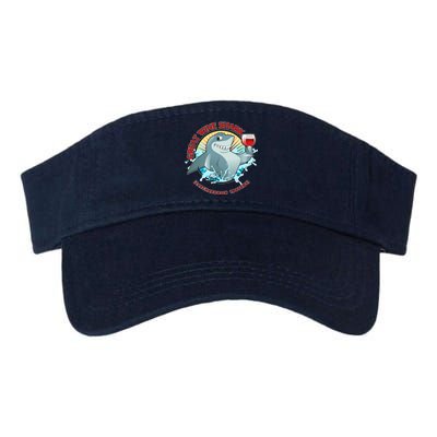 Funny Great Wine Shark Emblem Valucap Bio-Washed Visor