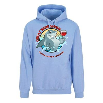 Funny Great Wine Shark Emblem Unisex Surf Hoodie