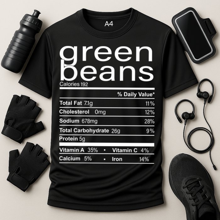 Funny Green Bean Nutrition Cooling Performance Crew T-Shirt