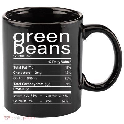 Funny Green Bean Nutrition 11oz C Handle Ceramic Mug