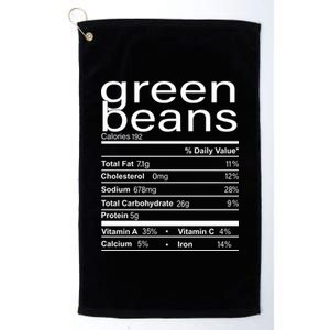 Funny Green Bean Nutrition Platinum Collection Golf Towel