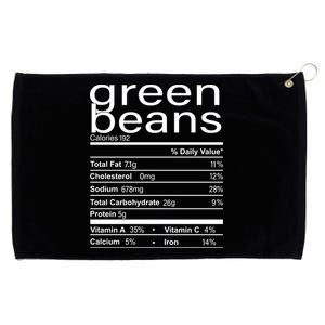 Funny Green Bean Nutrition Grommeted Golf Towel