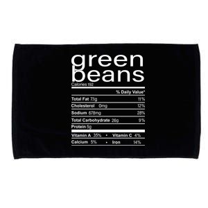 Funny Green Bean Nutrition Microfiber Hand Towel