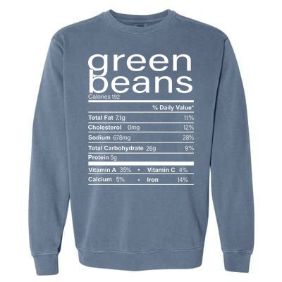 Funny Green Bean Nutrition Garment-Dyed Sweatshirt