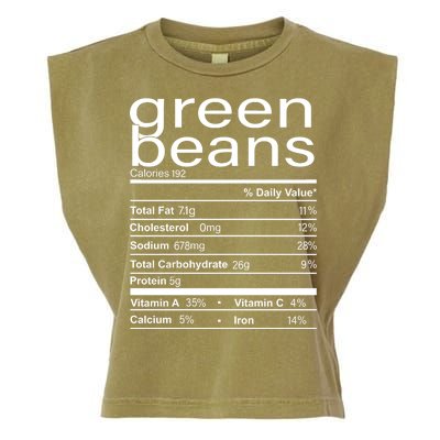 Funny Green Bean Nutrition Garment-Dyed Women's Muscle Tee