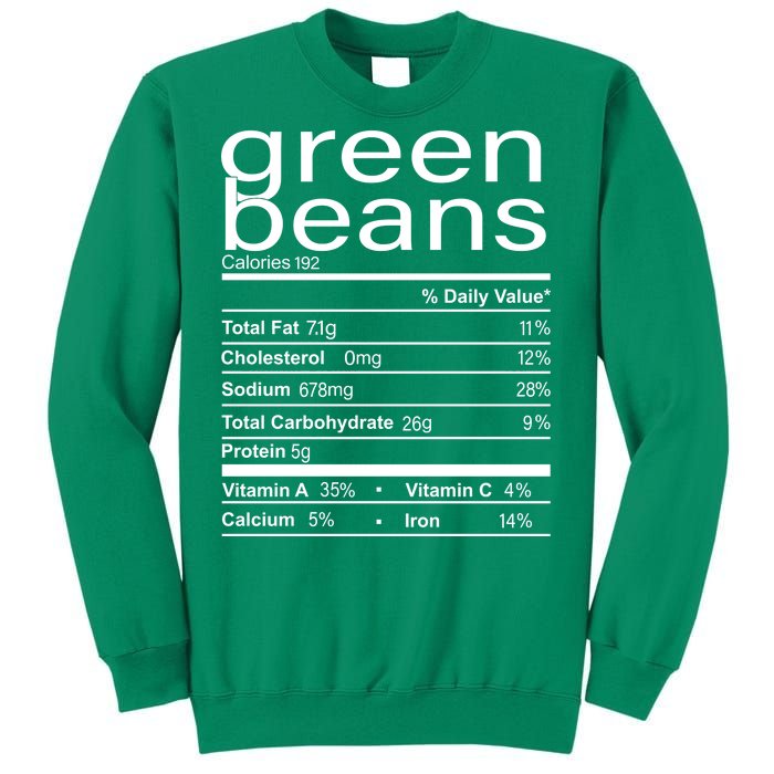 Funny Green Bean Nutrition Sweatshirt