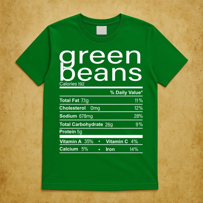 Funny Green Bean Nutrition T-Shirt