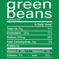Funny Green Bean Nutrition T-Shirt