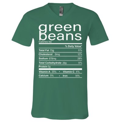 Funny Green Bean Nutrition V-Neck T-Shirt