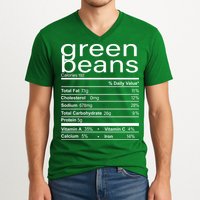 Funny Green Bean Nutrition V-Neck T-Shirt