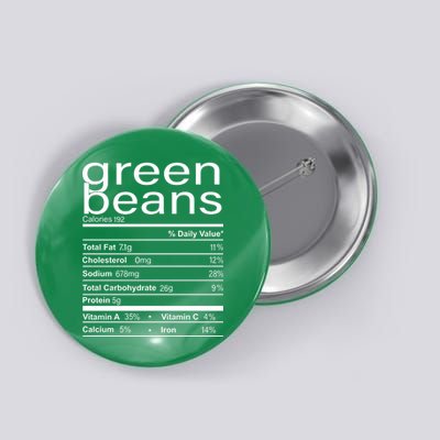 Funny Green Bean Nutrition Button