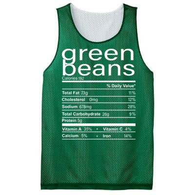 Funny Green Bean Nutrition Mesh Reversible Basketball Jersey Tank