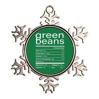 Funny Green Bean Nutrition Metallic Star Ornament