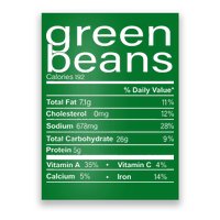 Funny Green Bean Nutrition Poster