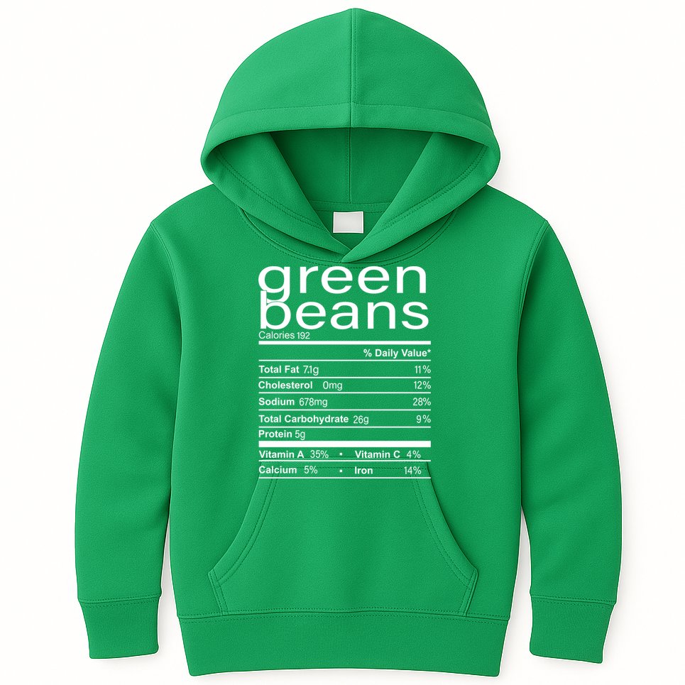 Funny Green Bean Nutrition Kids Hoodie