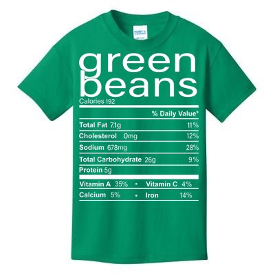 Funny Green Bean Nutrition Kids T-Shirt