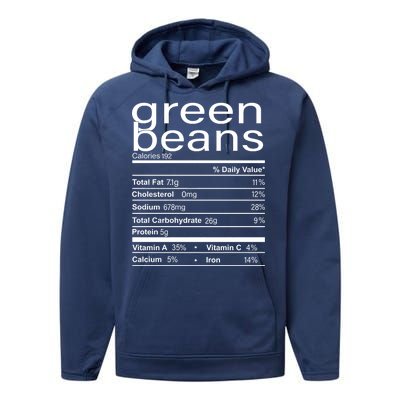 Funny Green Bean Nutrition Performance Fleece Hoodie