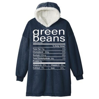 Funny Green Bean Nutrition Hooded Wearable Blanket