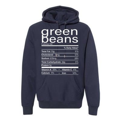 Funny Green Bean Nutrition Premium Hoodie