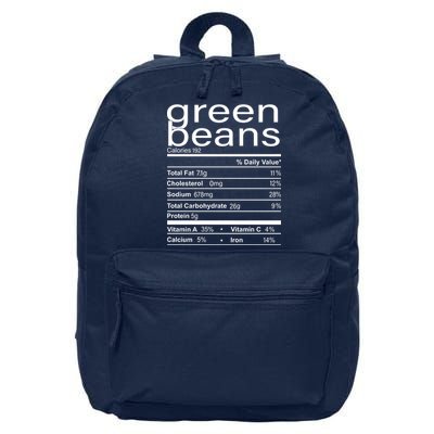 Funny Green Bean Nutrition 16 in Basic Backpack