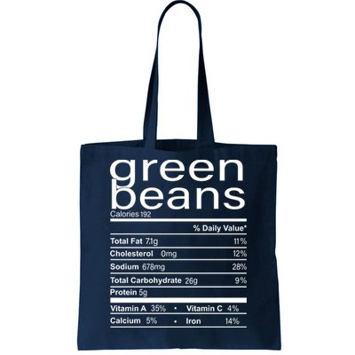 Funny Green Bean Nutrition Tote Bag