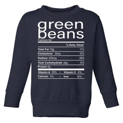 Funny Green Bean Nutrition Toddler Sweatshirt