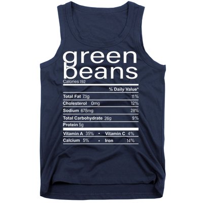 Funny Green Bean Nutrition Tank Top