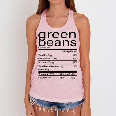 Funny Green Bean Nutrition Women's Knotted Racerback Tank