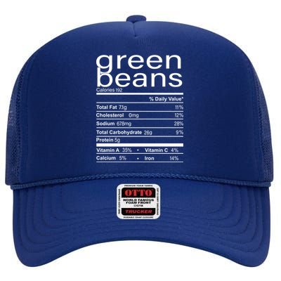 Funny Green Bean Nutrition High Crown Mesh Back Trucker Hat