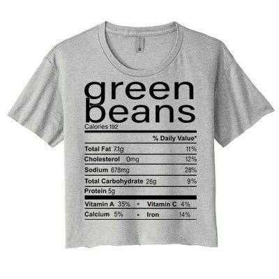 Funny Green Bean Nutrition Women's Crop Top Tee