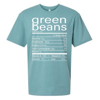 Funny Green Bean Nutrition Sueded Cloud Jersey T-Shirt