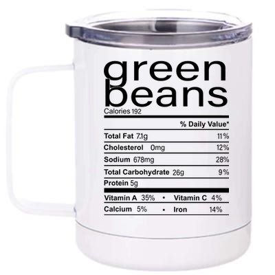 Funny Green Bean Nutrition 12 oz Stainless Steel Tumbler Cup