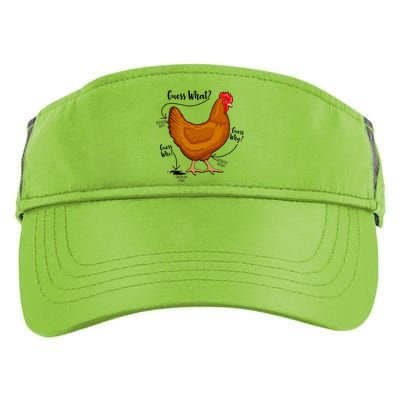 Funny Guess What Chicken Butt ggg Adult Drive Performance Visor